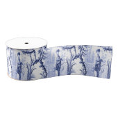 Blau und Weiß Chinoiserie Ripsband (Spule)