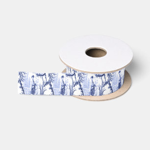 Blau und Weiß Chinoiserie Satinband