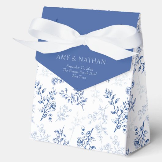 Blau und Weiß Chinoiserie Vintag Geschenkschachtel (Vorderseite)