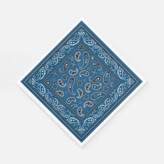 Blau und Weiß Cowboy Serviette (Ecke)