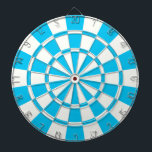 Blau und Weiß Dartscheibe<br><div class="desc">Sky Blue and White Dart Board</div>