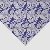 Blau und Weiß Deco Rabbit Tile Geschenkverpackung Seidenpapier (Ausschnitt)