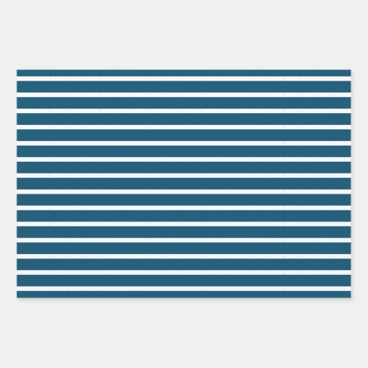 Blau und Weiß des geometrischen Ozeans Geschenkpapier Set (Vorderseite 3)