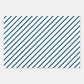 Blau und Weiß des geometrischen Ozeans Geschenkpapier Set (Vorderseite 2)