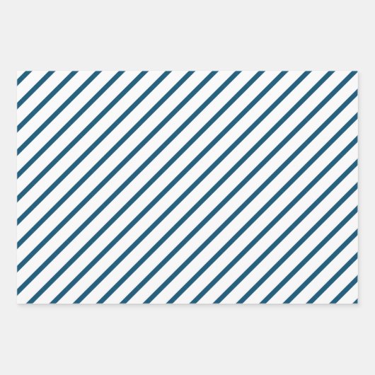 Blau und Weiß des geometrischen Ozeans Geschenkpapier Set (Vorderseite 2)