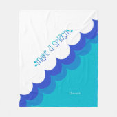 Blau und Weiß des Schwimmers machen einen Absteche Fleecedecke (Vorderseite)