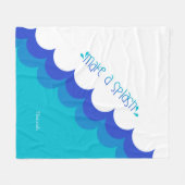 Blau und Weiß des Schwimmers machen einen Absteche Fleecedecke (Vorderseite (Horizontal))
