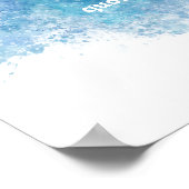 Blau und Weiß des Wassers fügen Sie Ihrem Angebot  Poster (Ecke)
