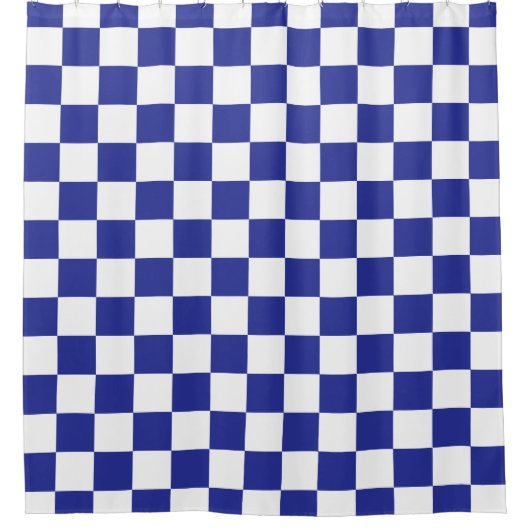 Blau und Weiß Duschvorhang (Vorderseite)