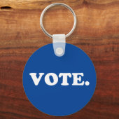 Blau und weiß, einfach, modern schlüsselanhänger (Vorderseite)