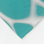 Blau und Weiß, einfache moderne Monogramm Fleecedecke (Ecke)