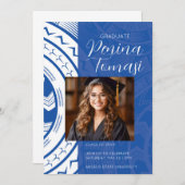 Blau und Weiß Einladung (Vorne/Hinten)