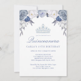 Blau und Weiß | Einladungen zur Quinceanera