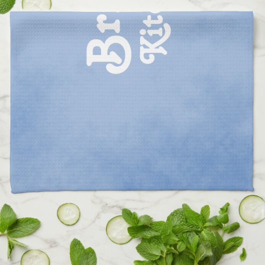 Blau und Weiß Extravagant Geschirrtuch (Gefaltet)