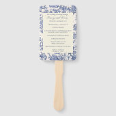 Blau und Weiß Fächer (Vorderseite)