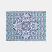 Blau und Weiß Fleecedecke (Vorderseite (Horizontal))