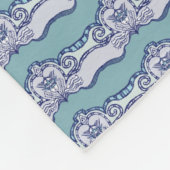 Blau und Weiß Fleecedecke (Ecke)