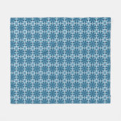 Blau und Weiß Fleecedecke (Vorderseite (Horizontal))
