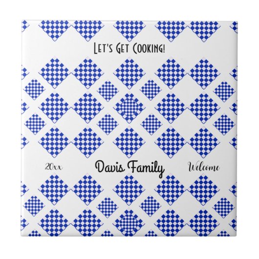 Blau und Weiß Fliese (Vorderseite)