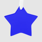 Blau und Weiß Florida Ornament (Rückseite)