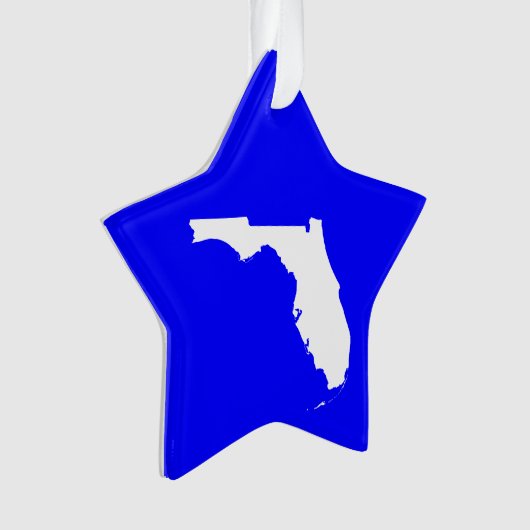 Blau und Weiß Florida Ornament (Vorderseite)