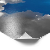 Blau und Weiß Fotodruck (Ecke)