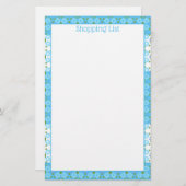 Blau und Weiß geglättet Briefpapier (Vorne/Hinten)