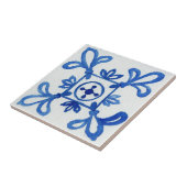 Blau und Weiß Gemusterte Wasserfarbe Mittelmeer Fliese (Seite)