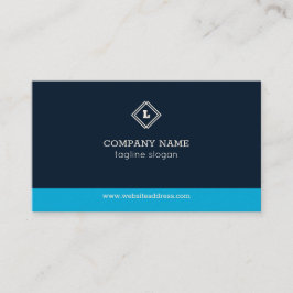 Blau und Weiß geometrisch Visitenkarte