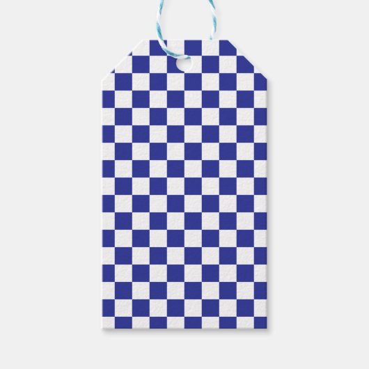 Blau und Weiß Geschenkanhänger (Vorderseite)