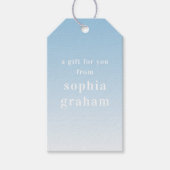 Blau und Weiß Geschenkanhänger (Vorderseite)