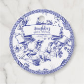 Blau und Weiß Geschenkanhänger (Vorderseite)