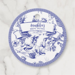 Blau und Weiß Geschenkanhänger