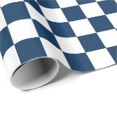 Blau und Weiß Geschenkpapier (Rolleneckpunkt)