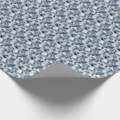 Blau und Weiß Geschenkpapier (Ecke)