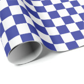 Blau und Weiß Geschenkpapier (Rolleneckpunkt)