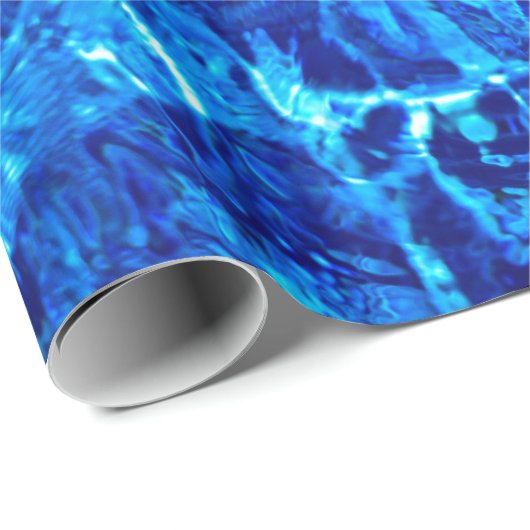 Blau und Weiß Geschenkpapier (Rolleneckpunkt)