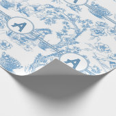 Blau und Weiß Geschenkpapier (Ecke)