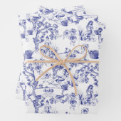 Blau und Weiß Geschenkpapier Set (Beispiel)