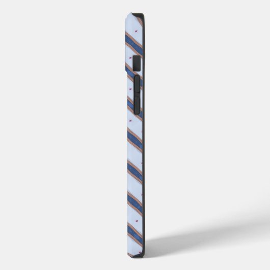 Blau und Weiß gestreift Case-Mate iPhone Hülle (Rückseite / Links)