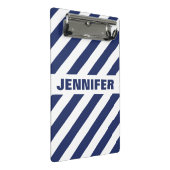 blau und weiß gestreift mini klemmbrett (Schrägansicht)