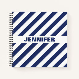 blau und weiß gestreift notizblock