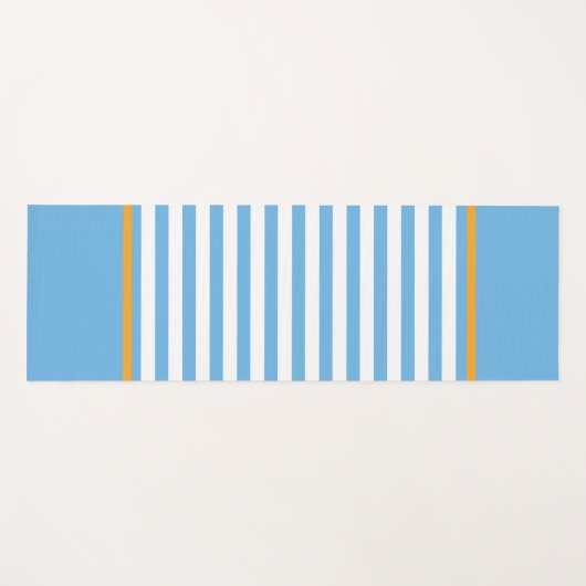 blau und weiß gestreift yogamatte (Vorderseite (Horizontal))