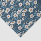 Blau und weiß gestrichen Blumen Seidenpapier (Detail)