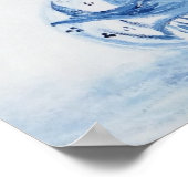 Blau und Weiß Ginger Jar Jars Art Print Poster (Ecke)