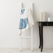 Blau und Weiß Ginger Jar Sherpa Blanket Sherpadecke (Beispiel)