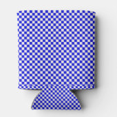 Blau und Weiß Gingham Checkered Dosenkühler (Rückseite)