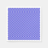 Blau und Weiß Gingham Checkered Serviette (Vorderseite)