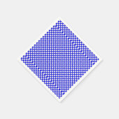 Blau und Weiß Gingham Checkered Serviette (Ecke)