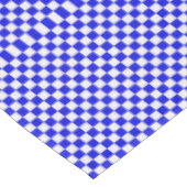 Blau und Weiß Gingham Checkered Tischdecke (Schrägansicht)